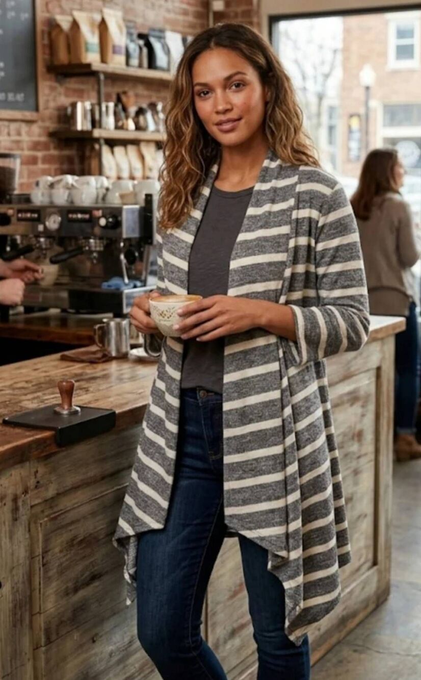 Eyeshadow Open Front Cardigan Sz M